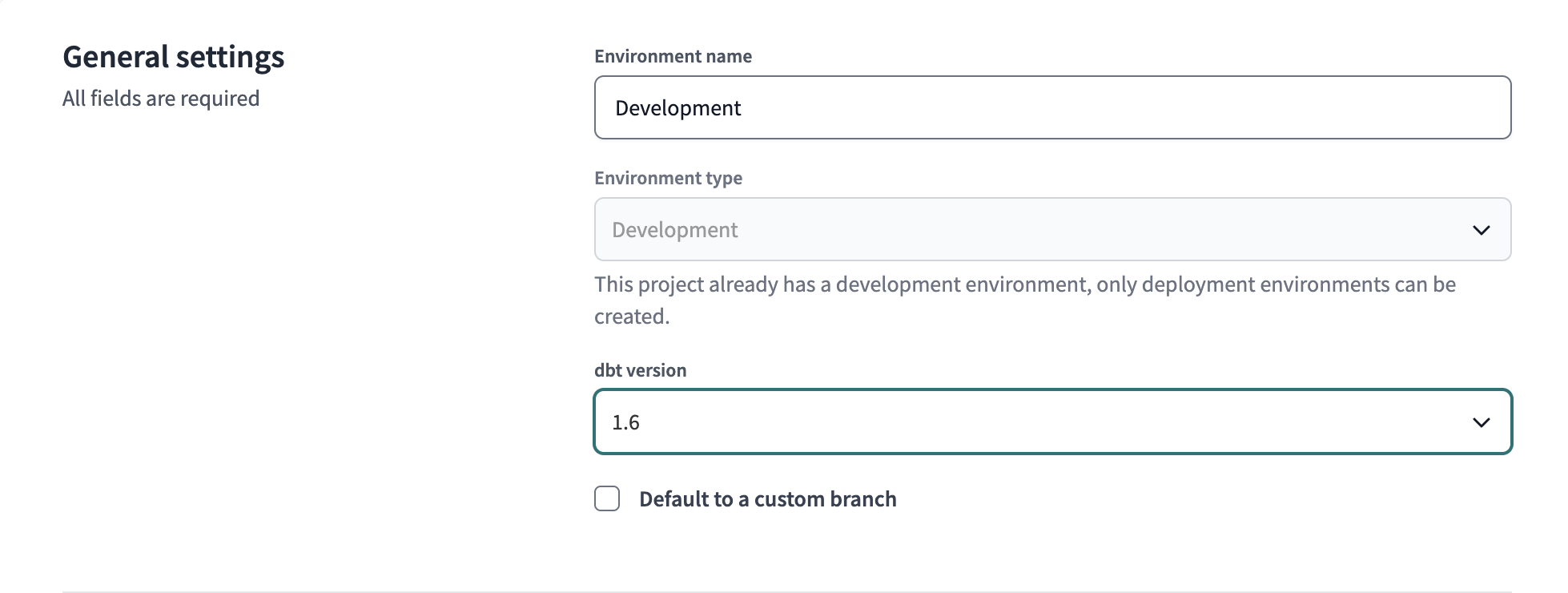 Среды разработки настроены на v1.6 по умолчанию.