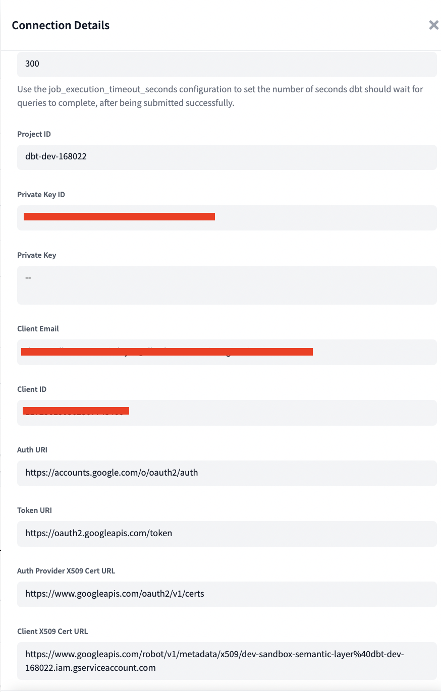 Действительное подключение BigQuery