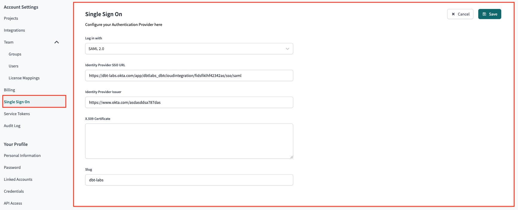 Настройка приложения в dbt Cloud